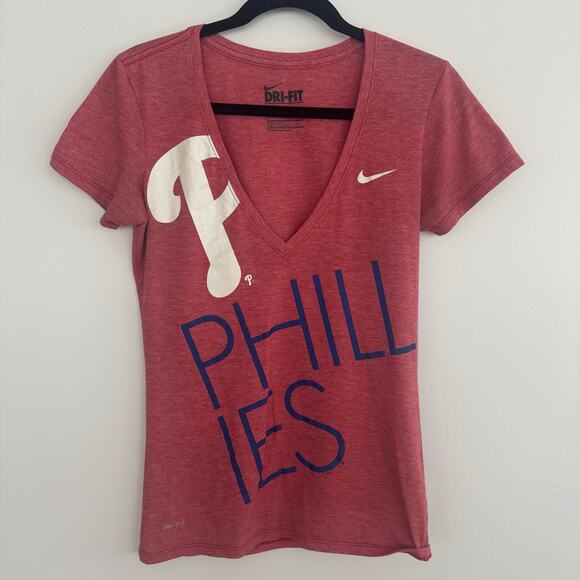Nike Philadelphia Phillies MLB Vneck Dri-Fit Tee - Picture 2 of 6